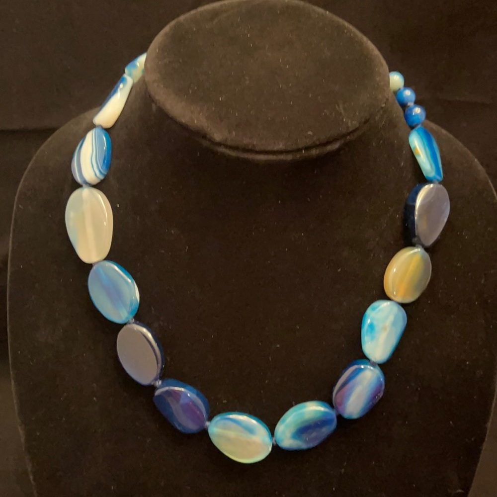 Tumbled Lapis Lazuli Stone Necklace